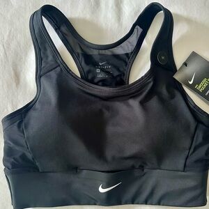 NEW W TAGS! NIKE Women's 6 POCKET Black Sports Bra SZ M $20 OBO $4.99 to ship